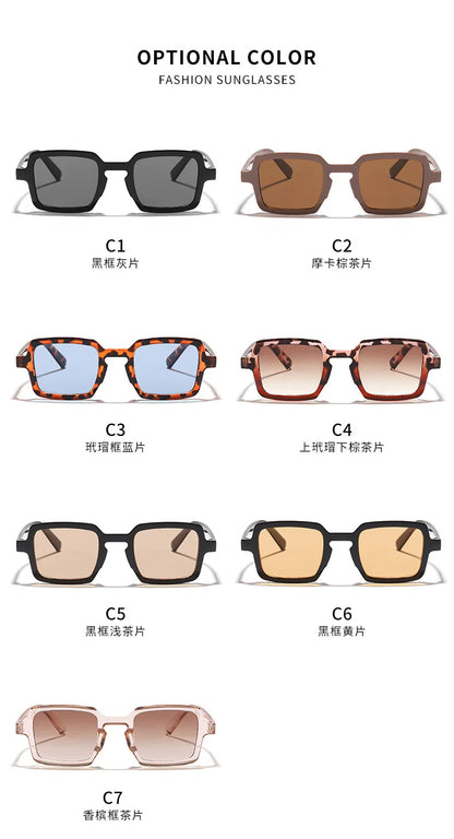 EJVS™  Vintage Square Sunglasses For Women Men Rectangle Sun Glasses Female Oval Eyewear Sunglasses for Male Female Eyeglasses
