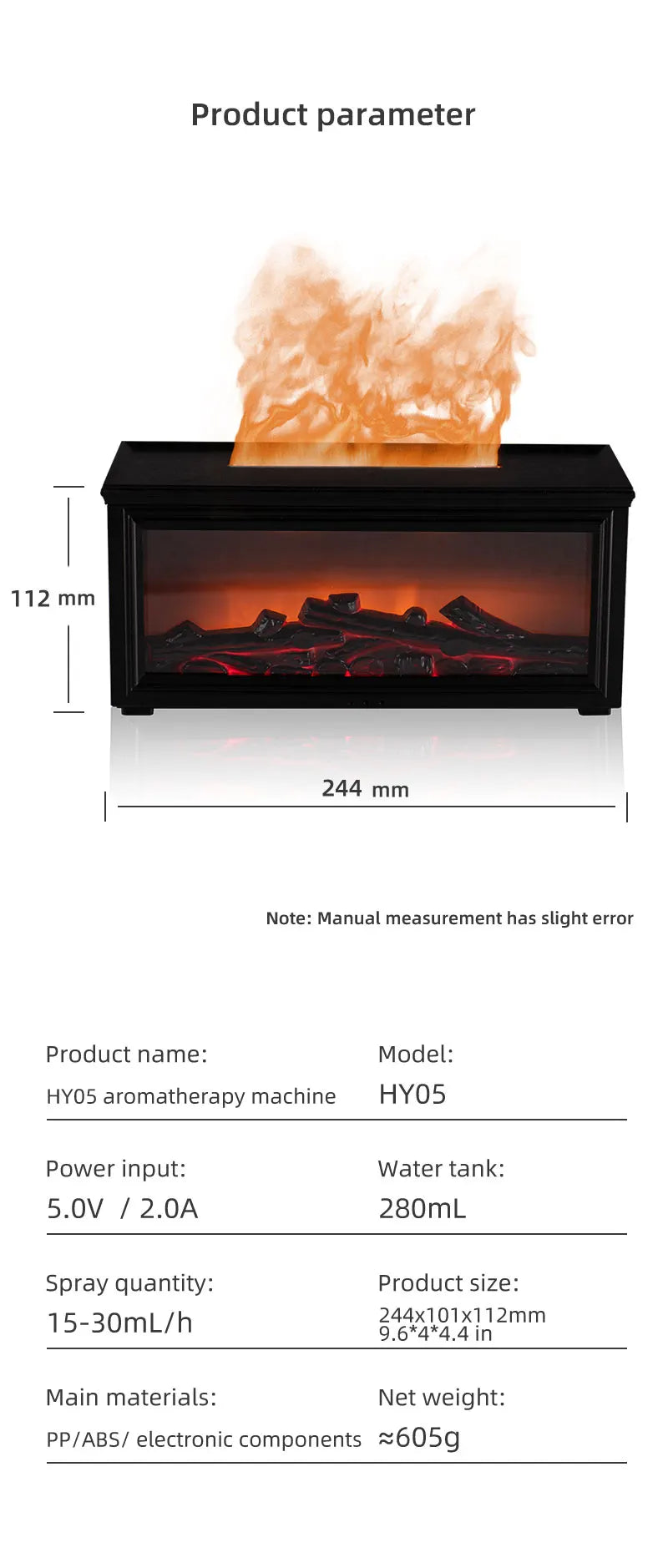 EJVS™ Flame Essential Oil Diffuser