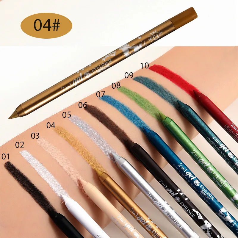 EJVS™  Waterproof Eyeliner Long Lasting Pencil Colourful Pigment