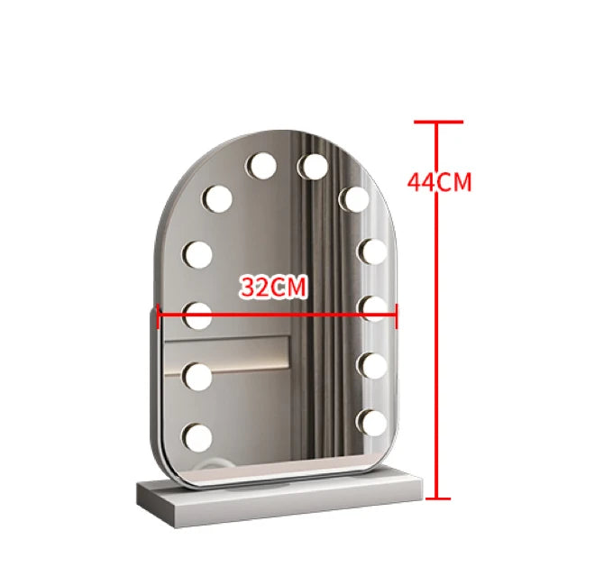 EJVS™ Arched LED Makeup Mirror – 10x Magnification