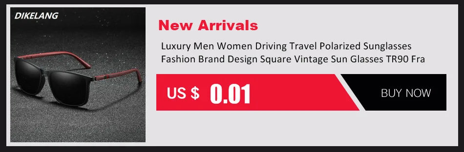 EJVS™  Fashion Square Vintage Polarized Sunglasses Men Women Retro Driving Fishing Luxury Brand Designer Sun Glasses UV400 Eyewear