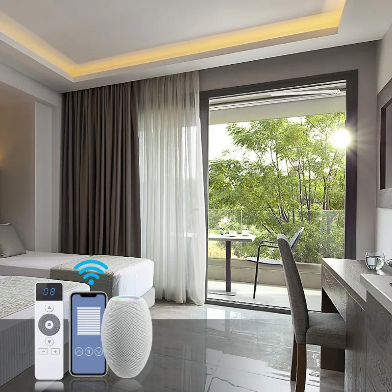 EJVS™ Hotel Motorized Smart Curtains Remotes