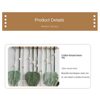 EJVS™ Leaf Macrame Wall Hanging Boho Woven