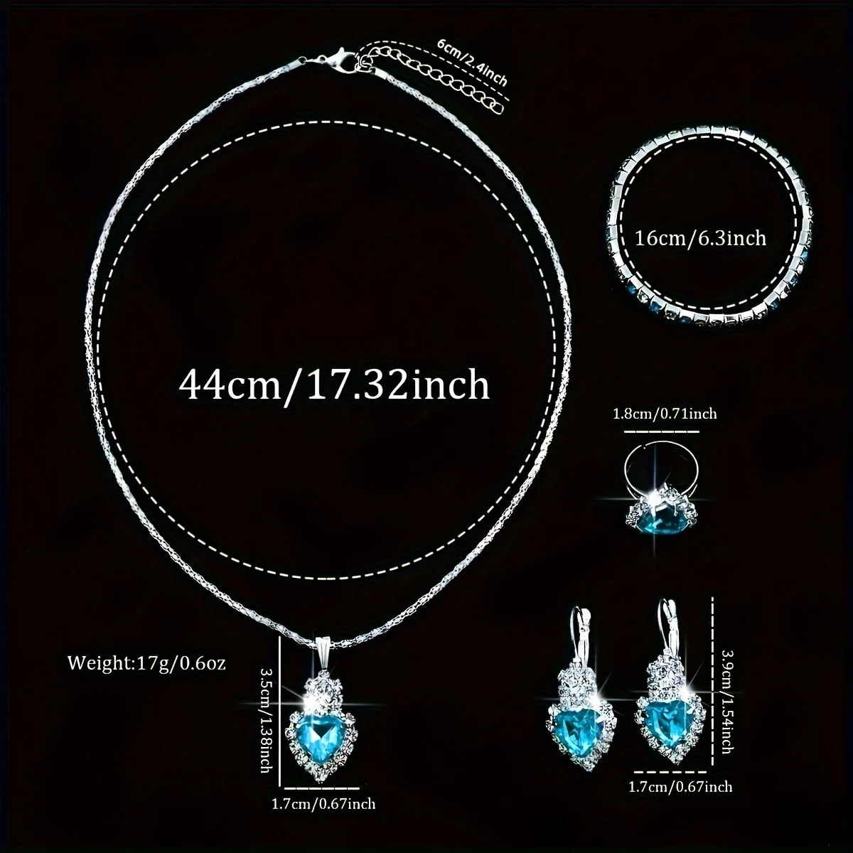EJVS™  Fashion Quartz Watch Jewelry Set