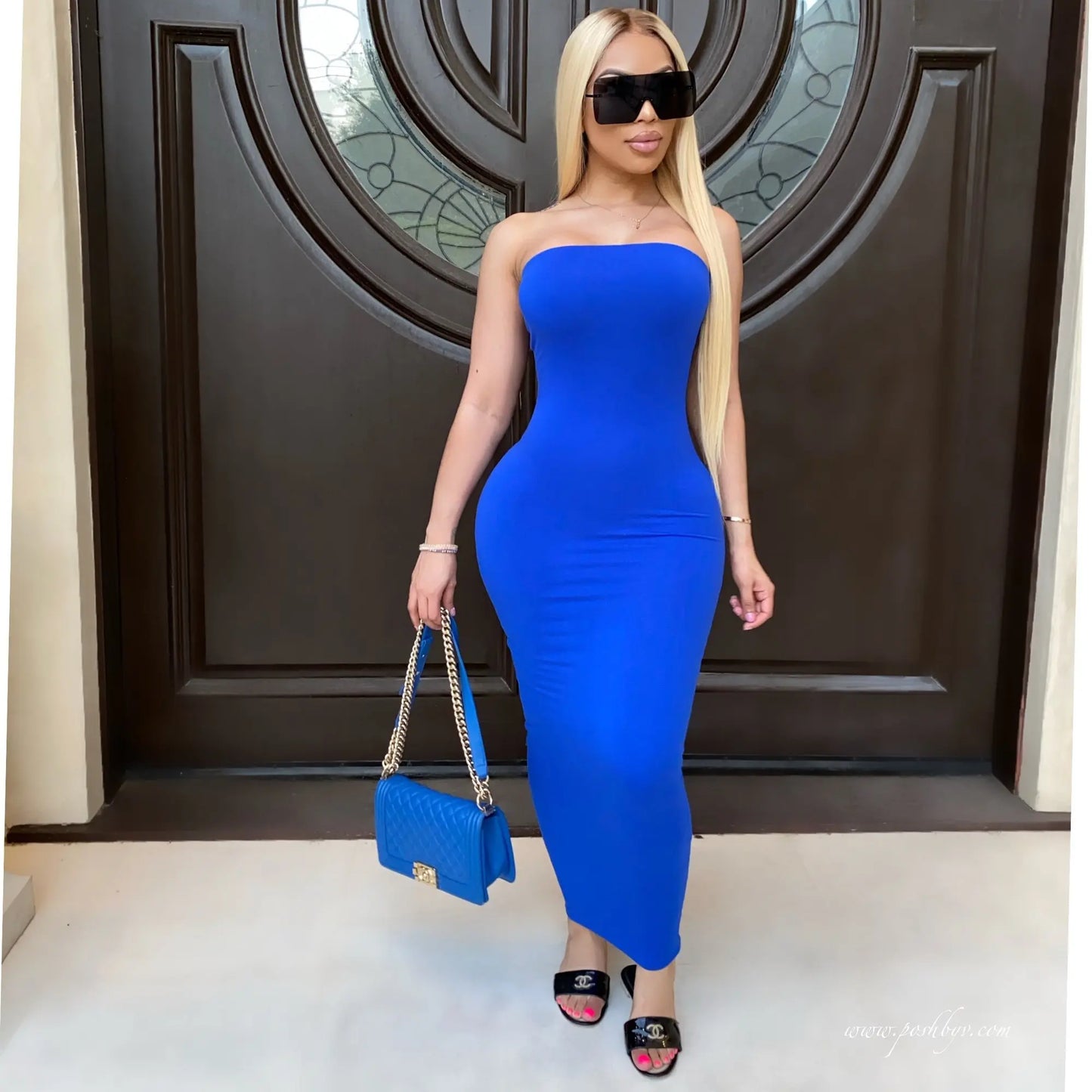 EJVS™  Sleeveless Long Beach Dress