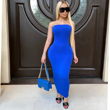 EJVS™  Sleeveless Long Beach Dress