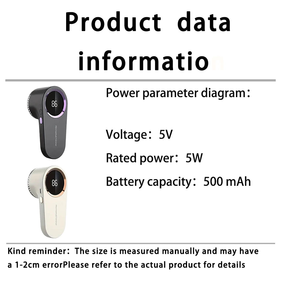 EJVS™  Rechargeable Digital Display Fabric Shaver