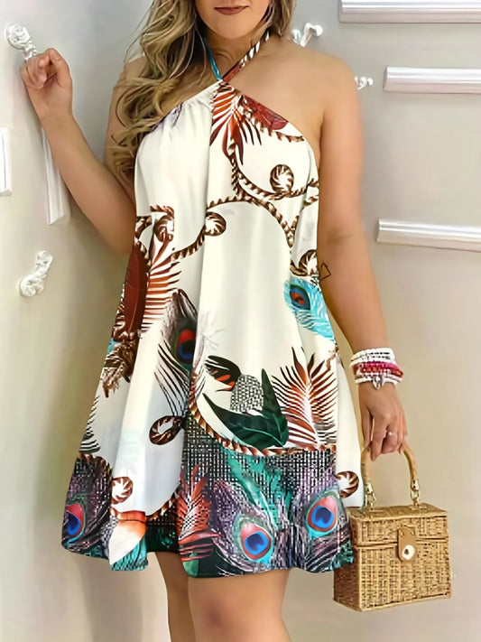 EJVS™ Sexy Sleeveless Backless Floral Sundress