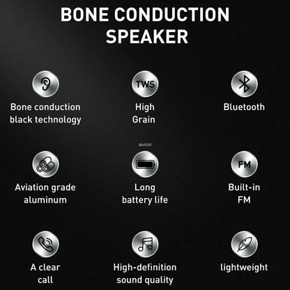 EJVS™  Bone Conduction Speaker Wireless Bluetooth - With Call FM Radio