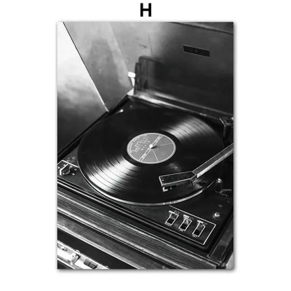 EJVS™ Vintage Europe Camera & Car Canvas Wall Art