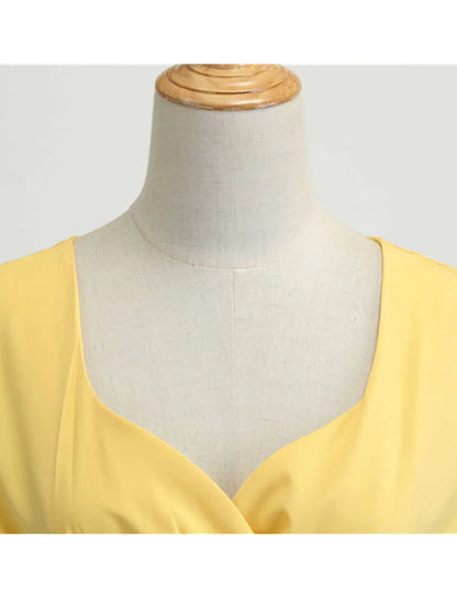 EJVS™ Retro Party Office Midi Dress
