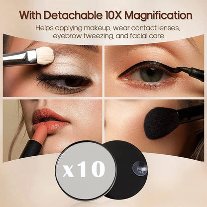 EJVS™ Arched LED Makeup Mirror – 10x Magnification