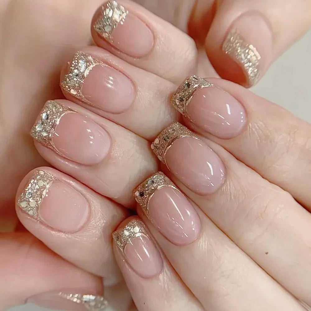 EJVS™  24Pcs Shimmery Manicure Tips