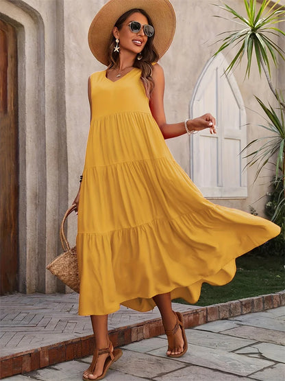 EJVS™ Summer Casual Brand Dress Femme
