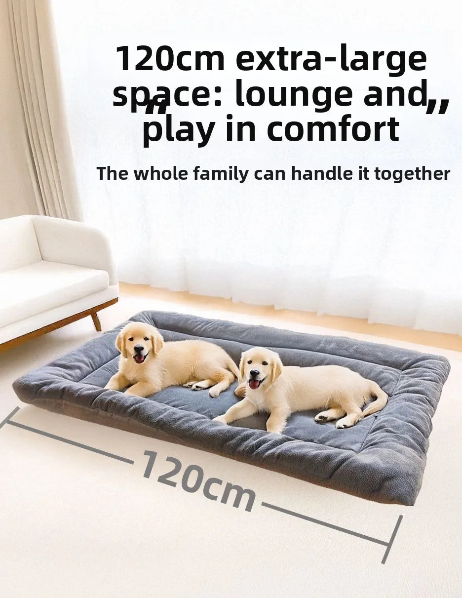 EJVS™  Dog Bed Mat Large Size Sleeping Pad for Winter Use Keep Warm Double-sided Use Golden Retriever Stress-relieving Sleeping Pad