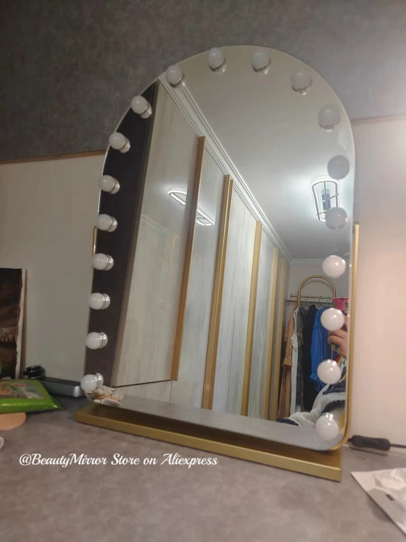 EJVS™ Arched LED Makeup Mirror – 10x Magnification
