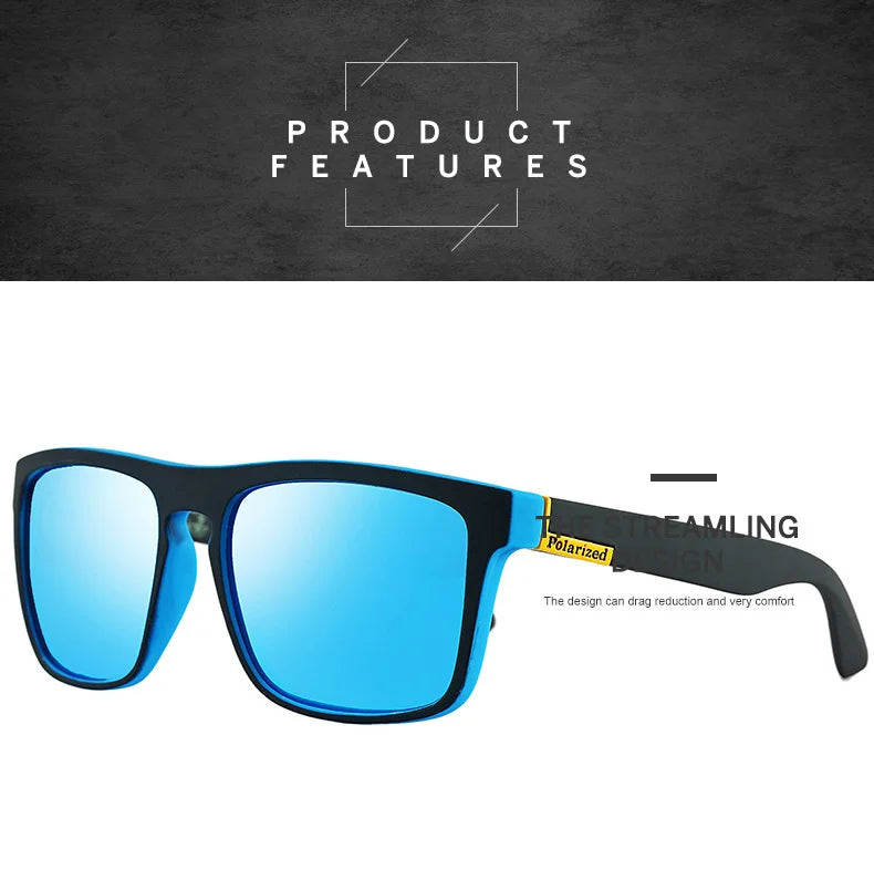 EJVS™  Fashion Square Vintage Polarized Sunglasses Men Women Retro Driving Fishing Luxury Brand Designer Sun Glasses UV400 Eyewear