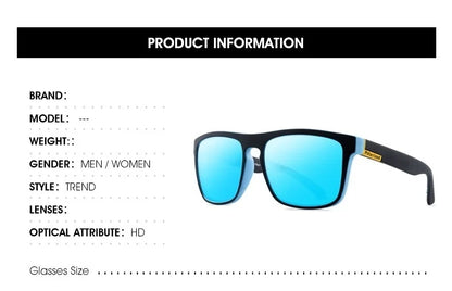 EJVS™  Fashion Square Vintage Polarized Sunglasses Men Women Retro Driving Fishing Luxury Brand Designer Sun Glasses UV400 Eyewear