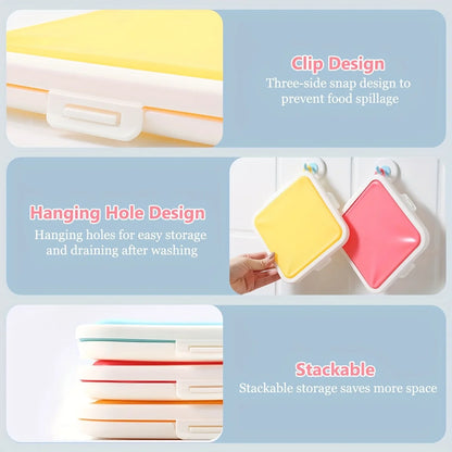 EJVS™ Sandwich Containers Silicone Sandwich Storage Box for Lunch