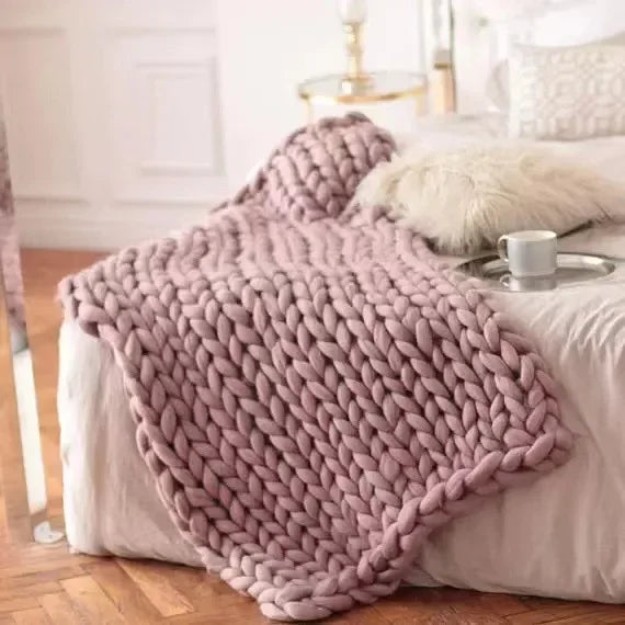 EJVS™ Handmade Chunky Knit Weighted Blanket