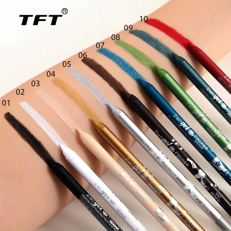 EJVS™  Waterproof Eyeliner Long Lasting Pencil Colourful Pigment