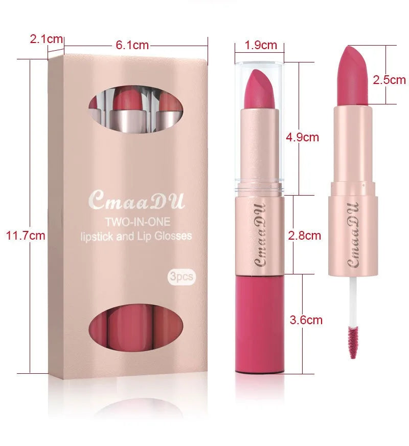 EJVS™ 3 Color Gloss Waterproof Lipstick