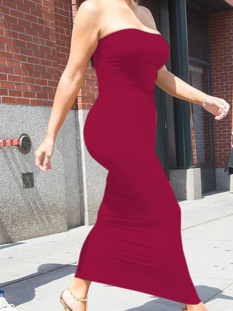 EJVS™  Sleeveless Long Beach Dress
