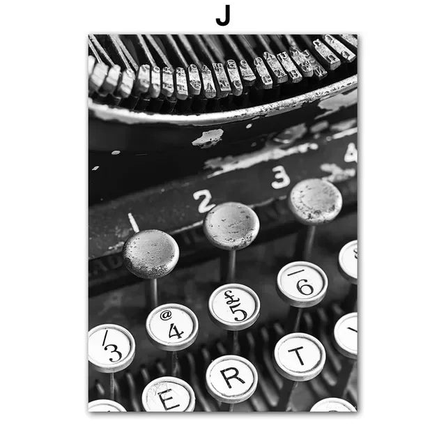 EJVS™ Vintage Europe Camera & Car Canvas Wall Art