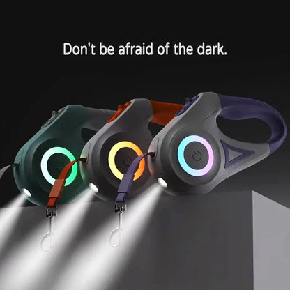 EJVS™  LED Retractable Pets Leash with Light  - 3m 5m roulette