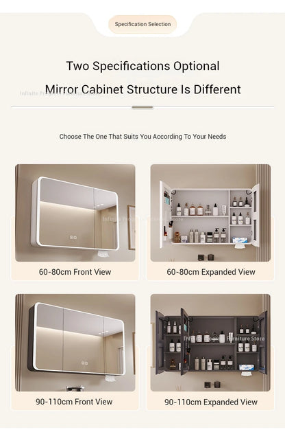 EJVS™ Arc Smart Bathroom Mirror Cabinet