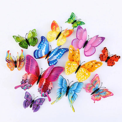 EJVS™  12Pcs 3D Colorful Butterfly Wall Stickers
