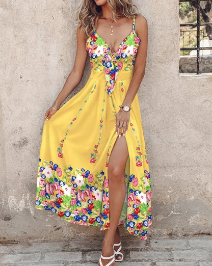 EJVS™  Ombre Leaf Eyelet Strap Maxi
