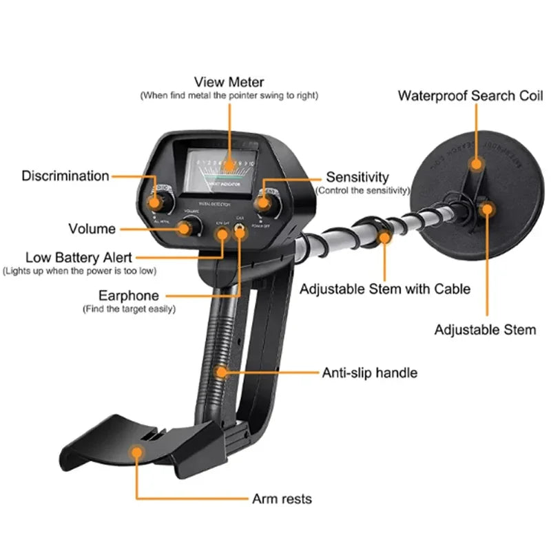 EJVS™  Metal Detector High Accuracy Professional - Waterproof Search Coil