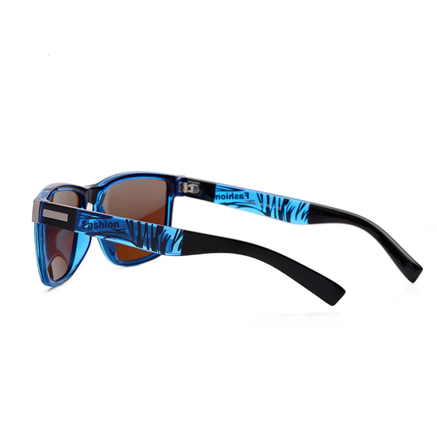 EJVS™  Fashion Vintage Eyewear ﻿Pattern Square  Sunglasses Men Women Fishing Driving Man Luxury Brand Designer Sun Glasses