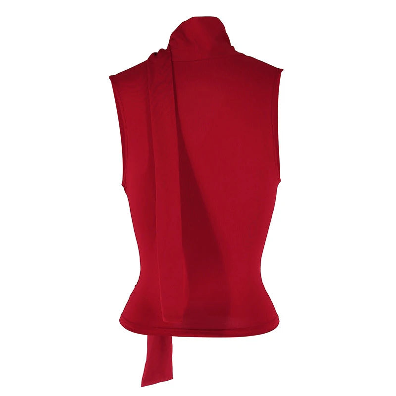 EJVS™  Women Sexy Sleeveless V-Neck Lady Top Fashion Bandage