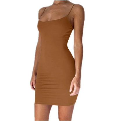 EJVS™ Spaghetti Sexy Strap Mini Dress