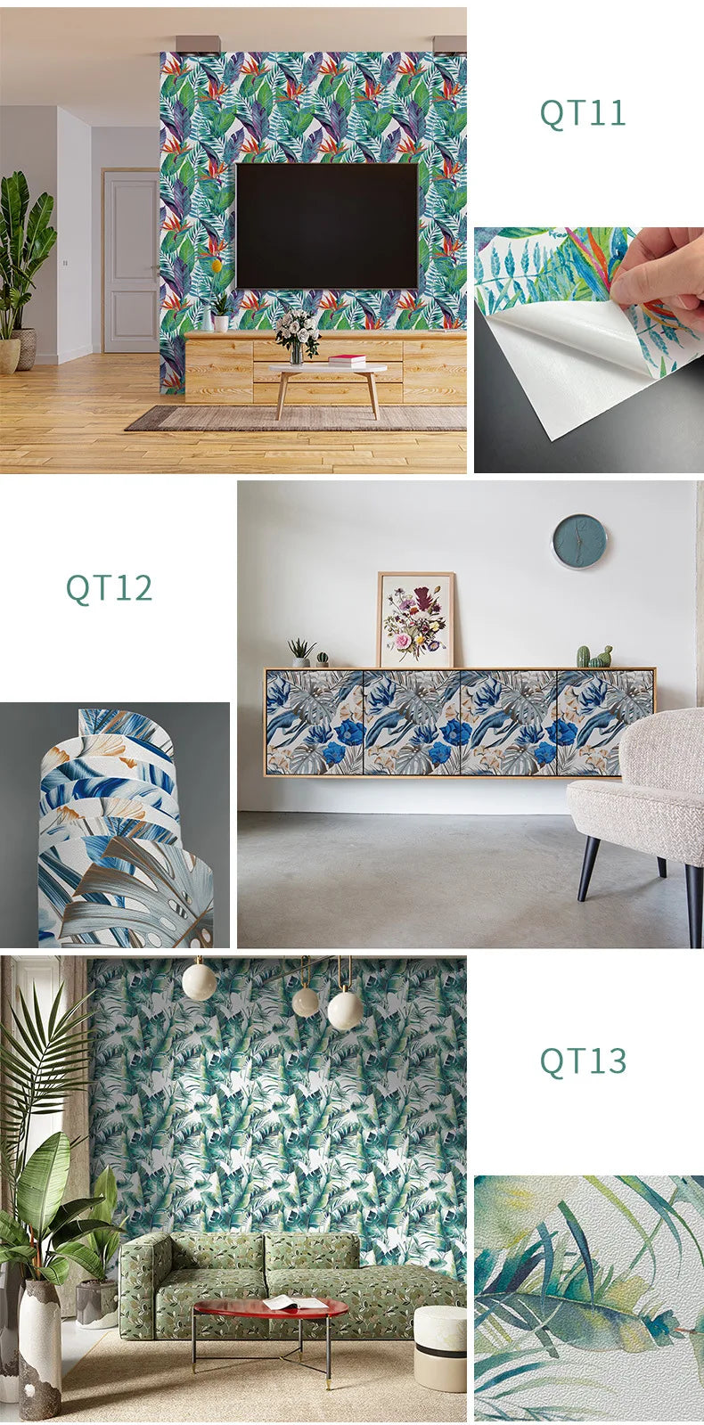 EJVS™ Peel & Stick Botanical Wall Mural