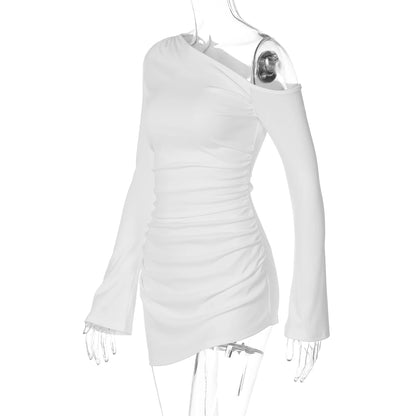 EJVS™ Dulzura Inclined Shoulder Mini Dress