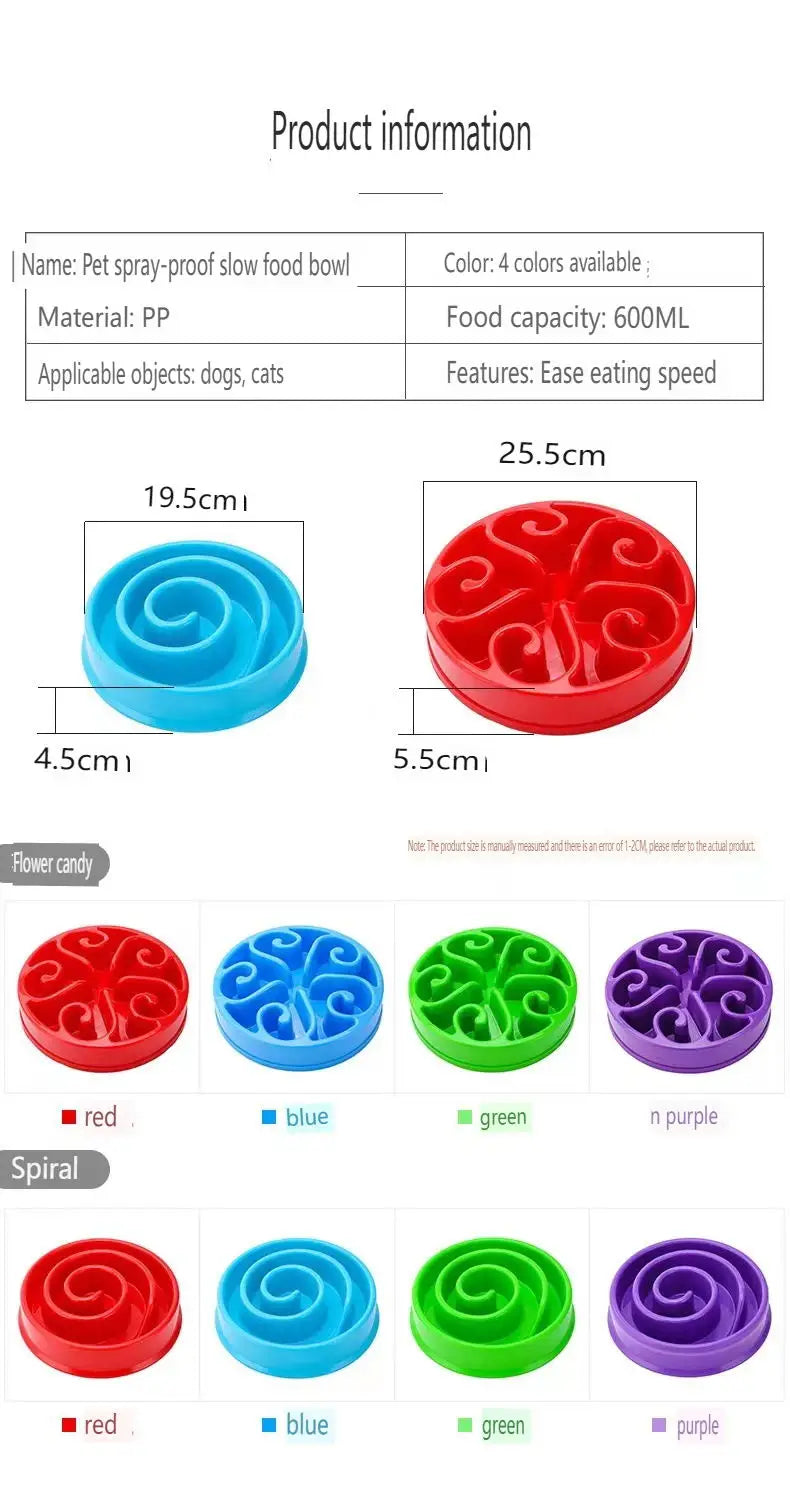 EJVS™  Pet Dog Slow Feeder Bowl - Anti-Gulping