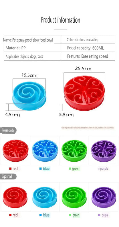 EJVS™  Pet Dog Slow Feeder Bowl - Anti-Gulping