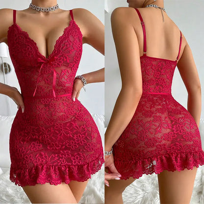 EJVS™  Floral Lace Erotic Nightwear