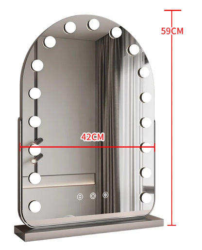 EJVS™ Arched LED Makeup Mirror – 10x Magnification