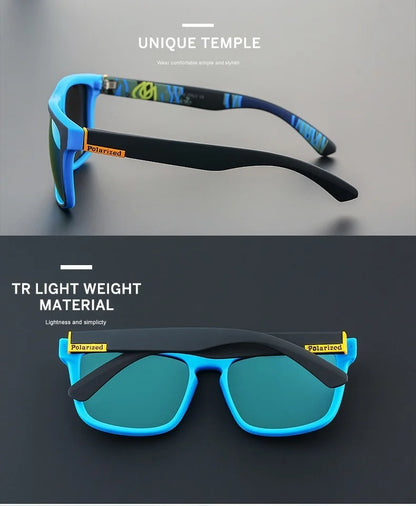 EJVS™  Fashion Square Vintage Polarized Sunglasses Men Women Retro Driving Fishing Luxury Brand Designer Sun Glasses UV400 Eyewear