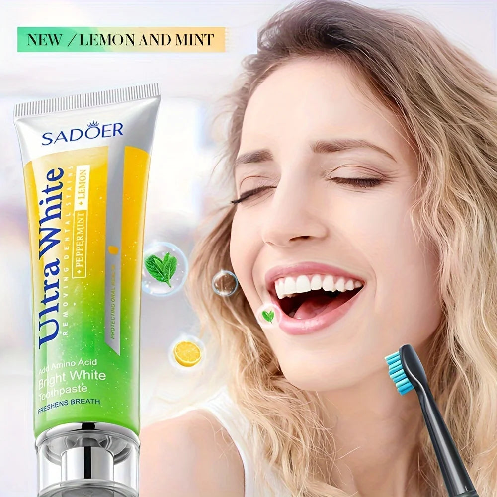 EJVS™  Lemon Mint Teeth Whitening Toothpaste - Fresh Breath 100g