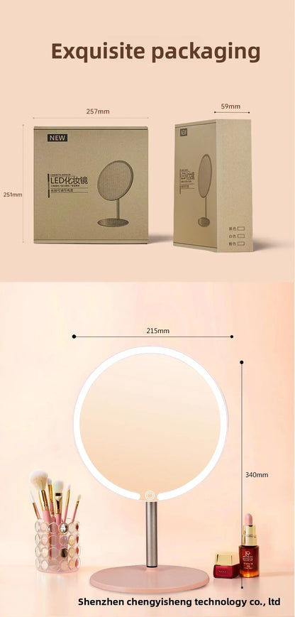 EJVS™ LED Round Desktop Makeup Mirror