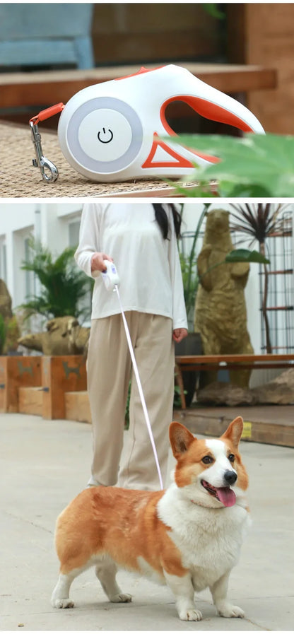 EJVS™  LED Retractable Pets Leash with Light  - 3m 5m roulette