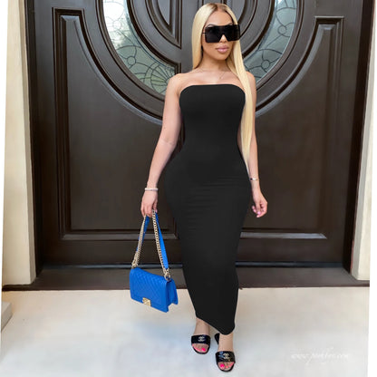 EJVS™  Sleeveless Long Beach Dress