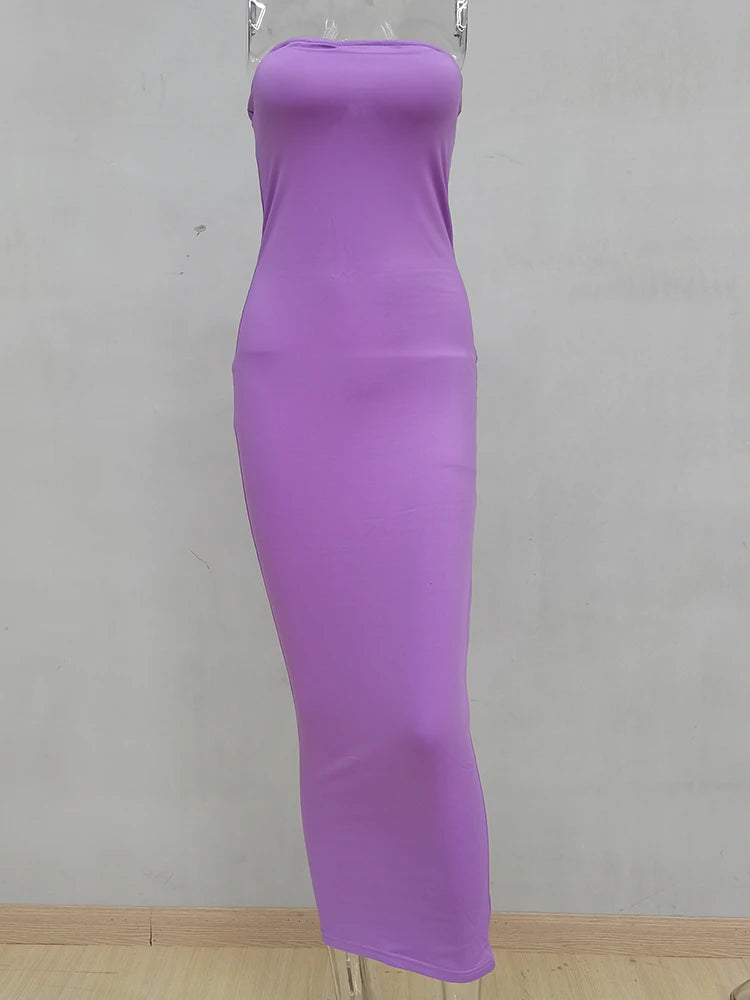 EJVS™  Sleeveless Long Beach Dress