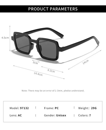 EJVS™  Vintage Square Sunglasses For Women Men Rectangle Sun Glasses Female Oval Eyewear Sunglasses for Male Female Eyeglasses