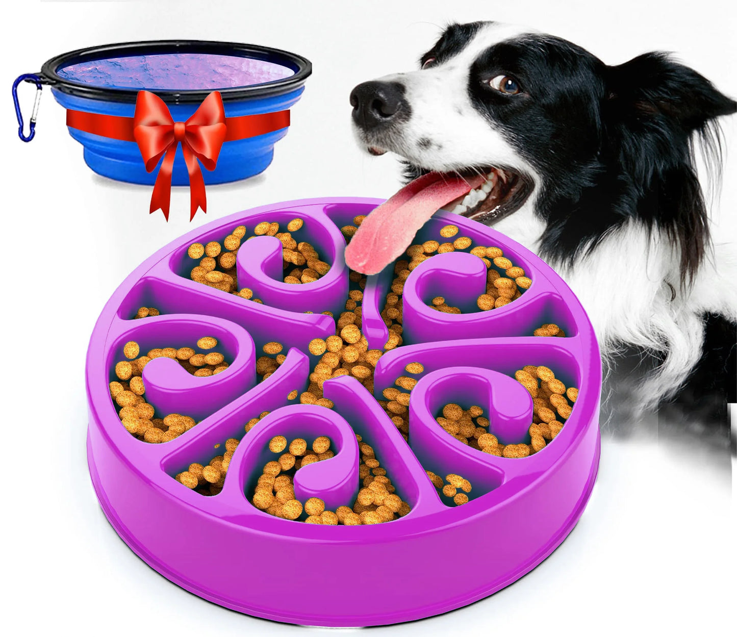 EJVS™  Pet Non Slip Anti-Gulping Slower Food Feeding Dishes